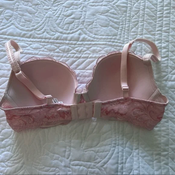 La Mystere Sophia Lace Bra: Pink - Picture 4 of 7